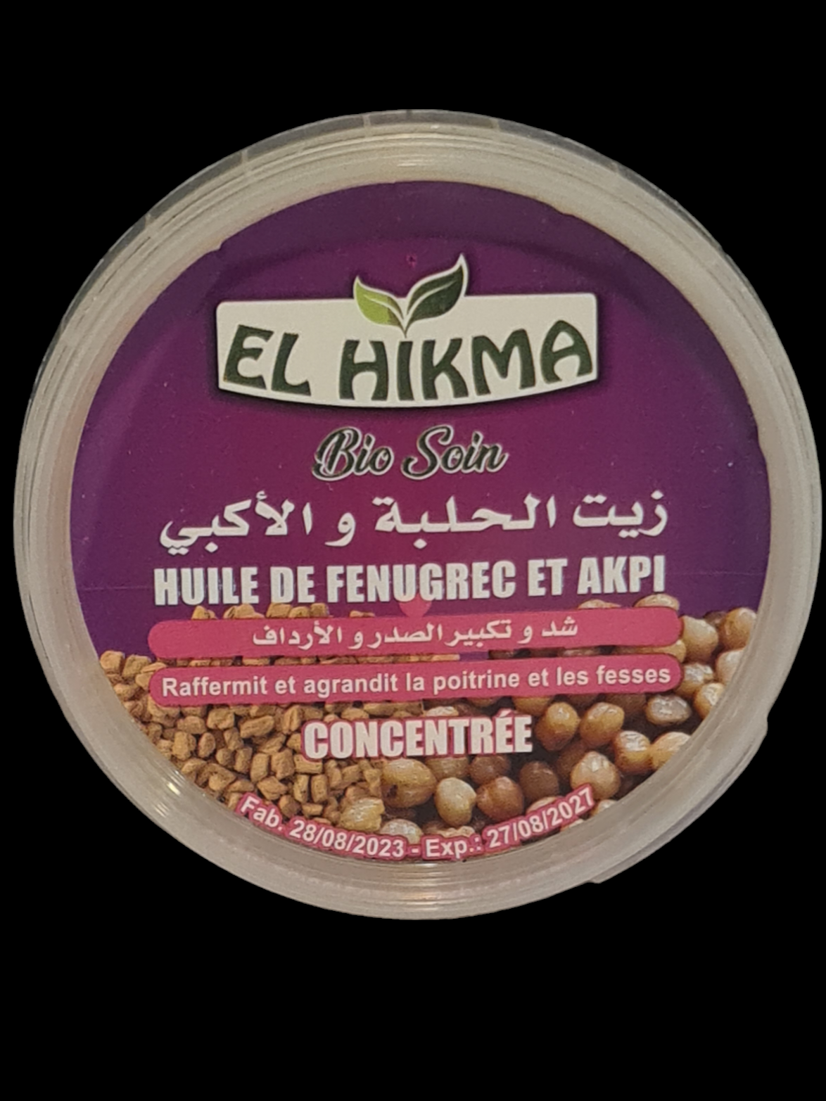 Beurre à l'huile de fenugrec et akpi EL HIKMA 120g